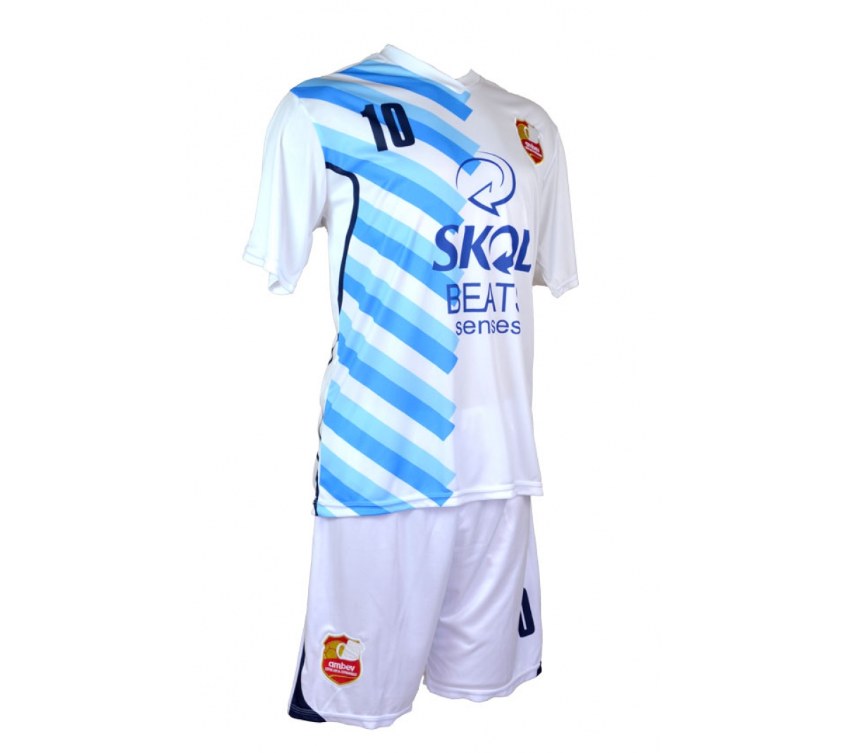 Uniforme de Futebol Branco e Azul Celeste 1411-A | Spenassatto ...